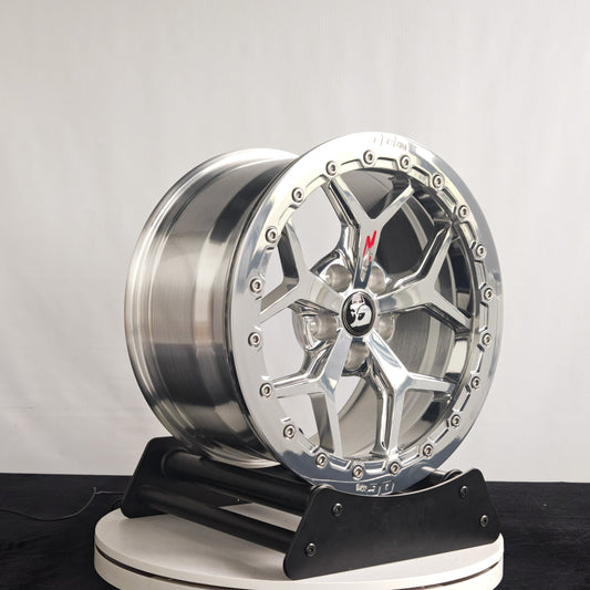 17 & 18" FULL POLISHED GTSR Forged Beadlock Wheels Drag Pack / Roll Racing VS-VF