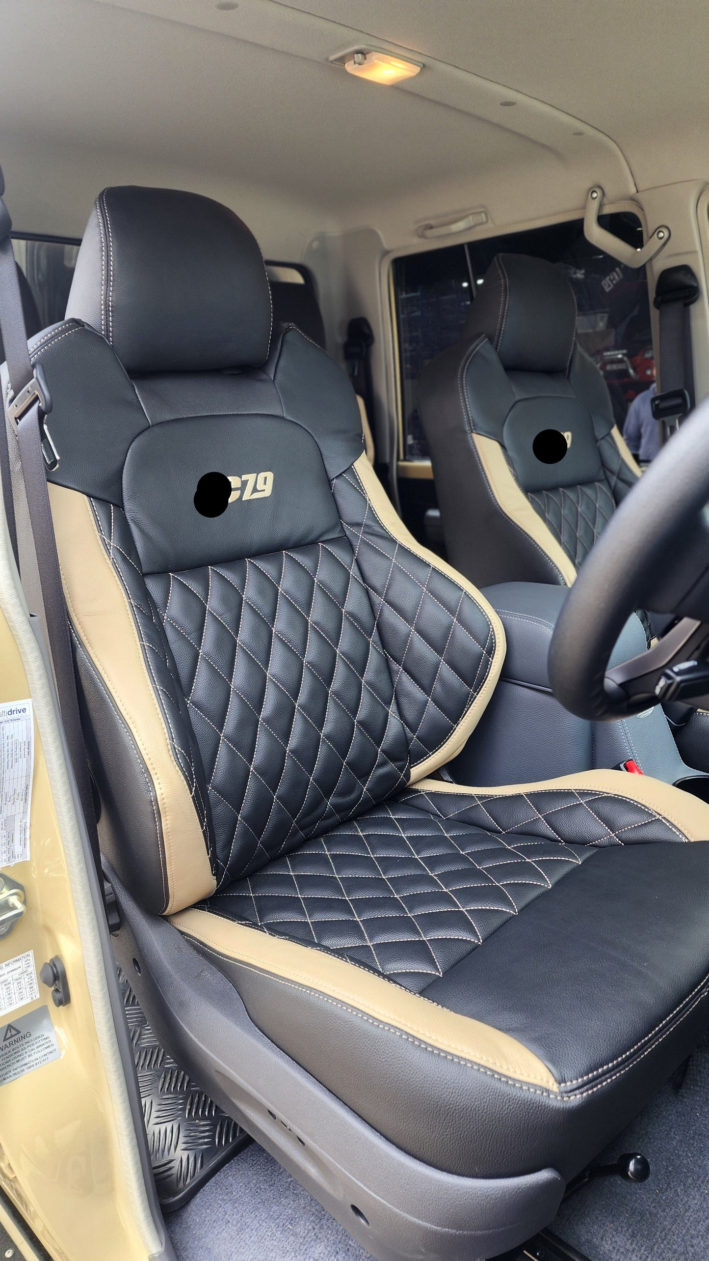 Transform Your 70 Series: Custom Deluxe 4x4 Seats (75–79) with Adaptors Included