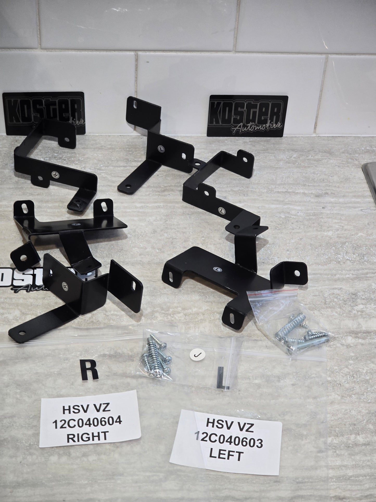 VZ HSV Front Bumper Bar Fog Lights & Brackets - Fits Clubsport Maloo R8