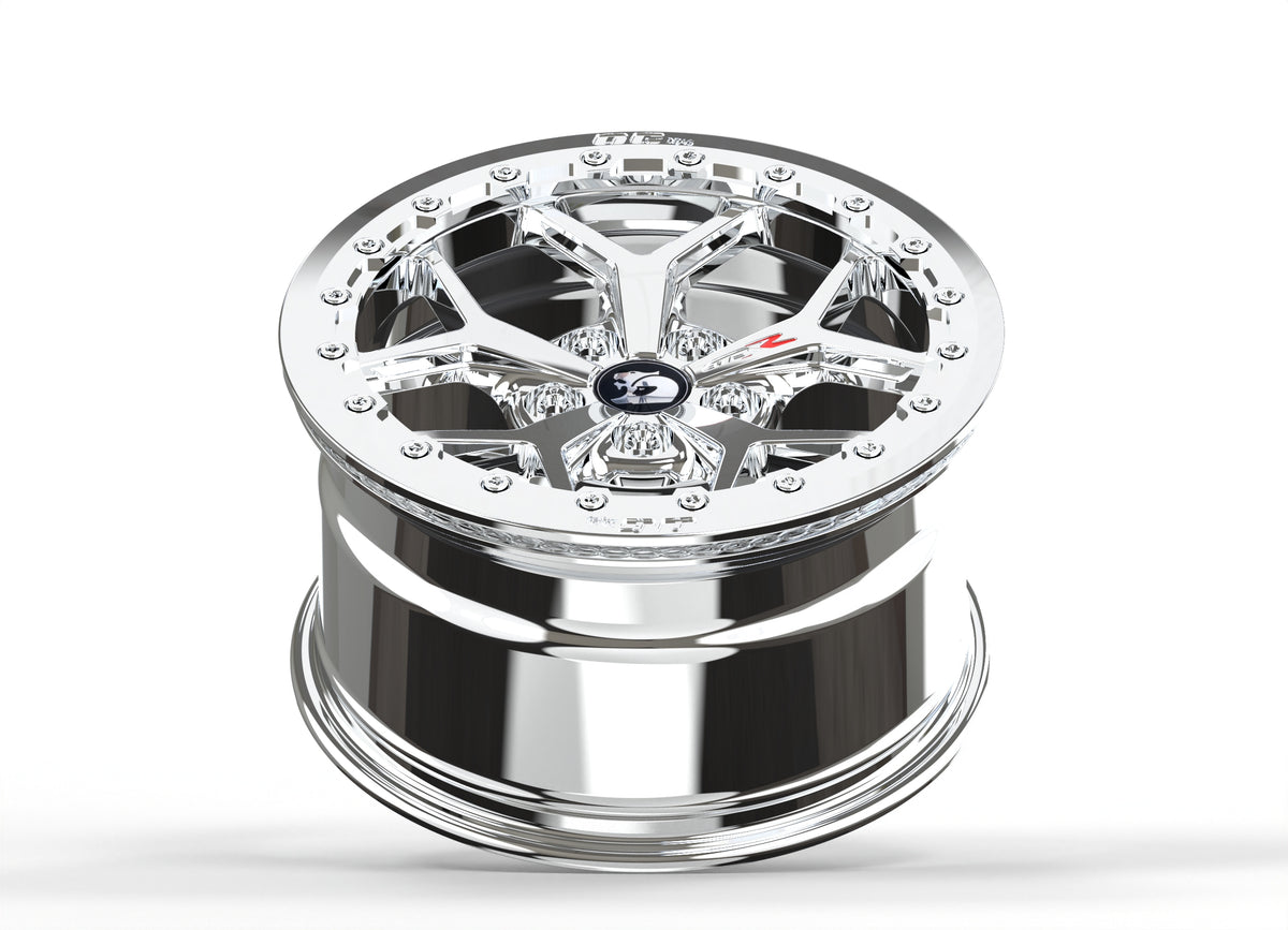 17 & 18" FULL POLISHED GTSR Forged Beadlock Wheels Drag Pack / Roll Racing VS-VF