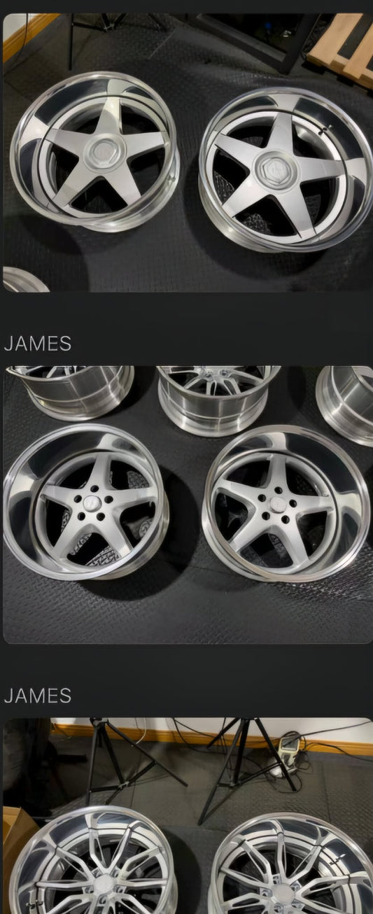 20" Deep Dish 3 PIECE Forged Wheels